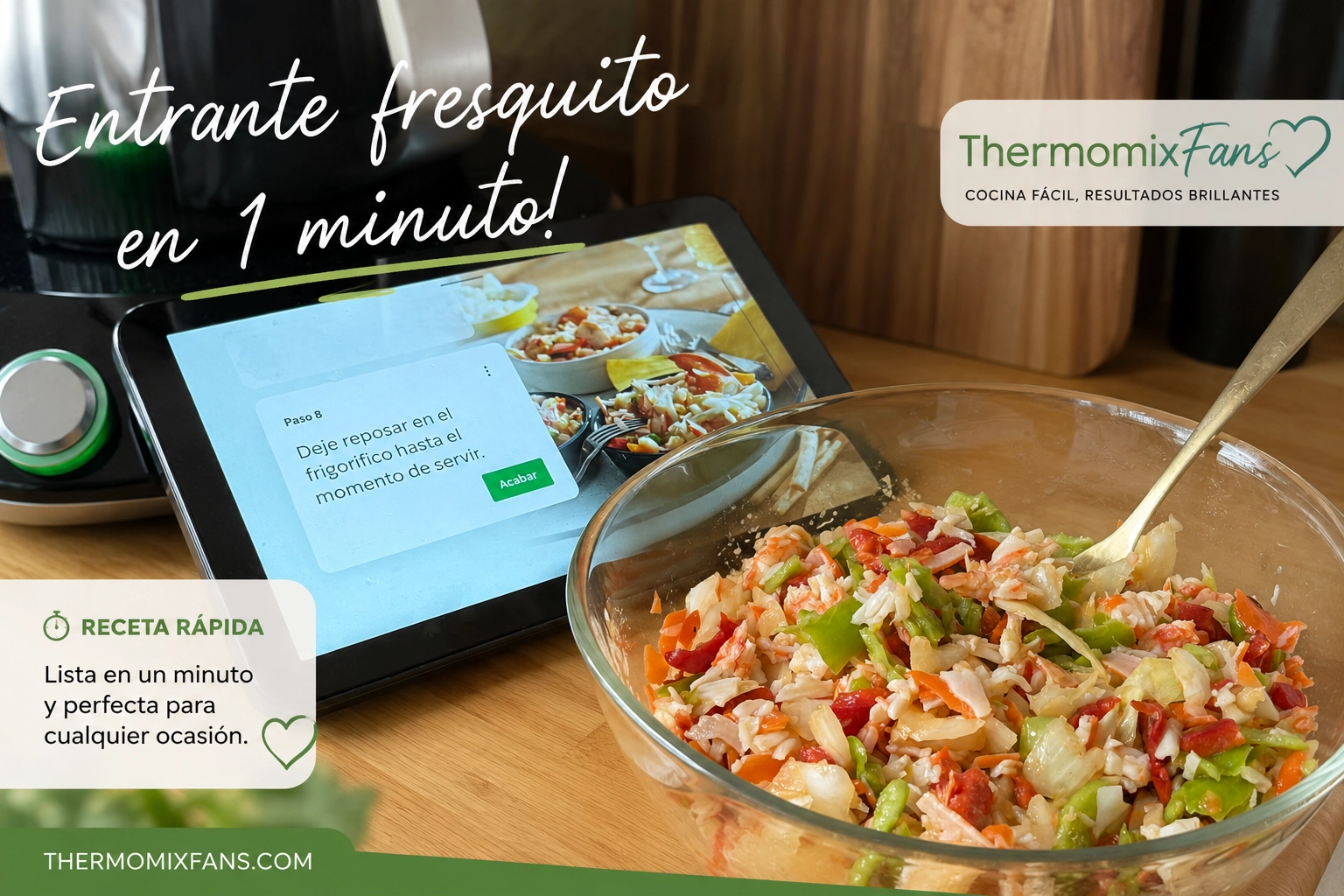 Salpicón de marisco rápido con Thermomix