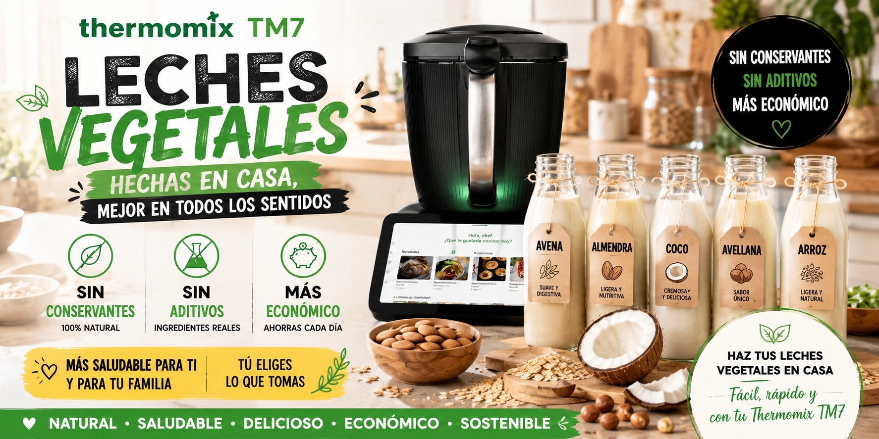 ¿Sigues comprando leche vegetal? Descubre cómo hacerla en casa con Thermomix TM7