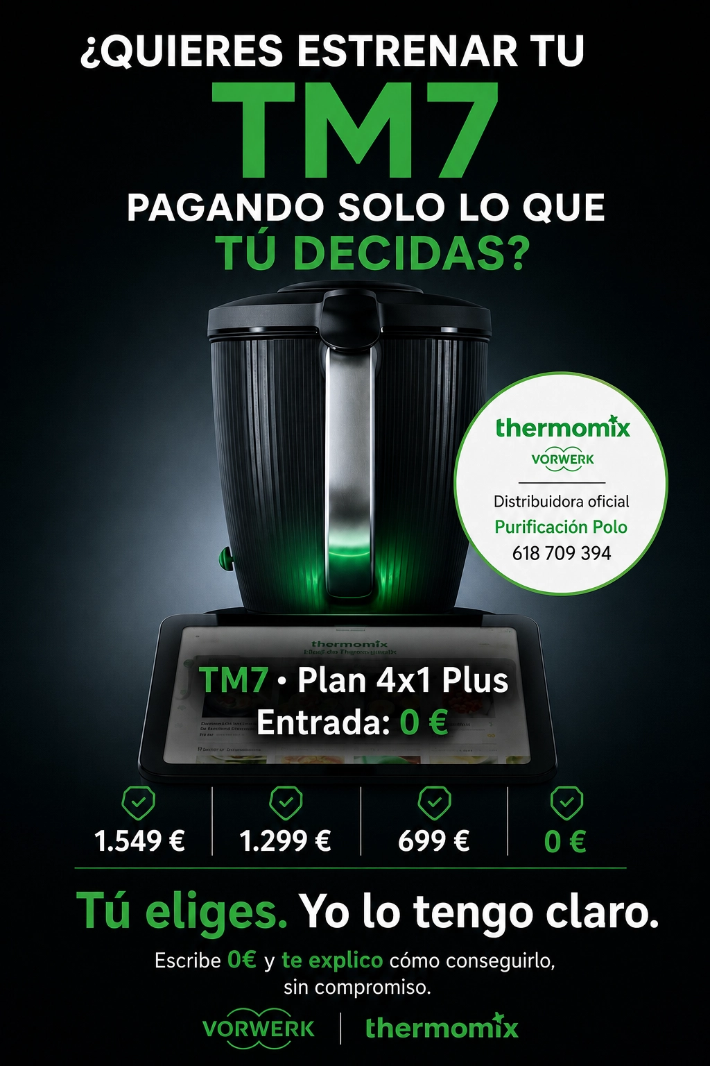 Cómo conseguir la Thermomix® TM7 por 0 € con el Plan 4x1 Plus
