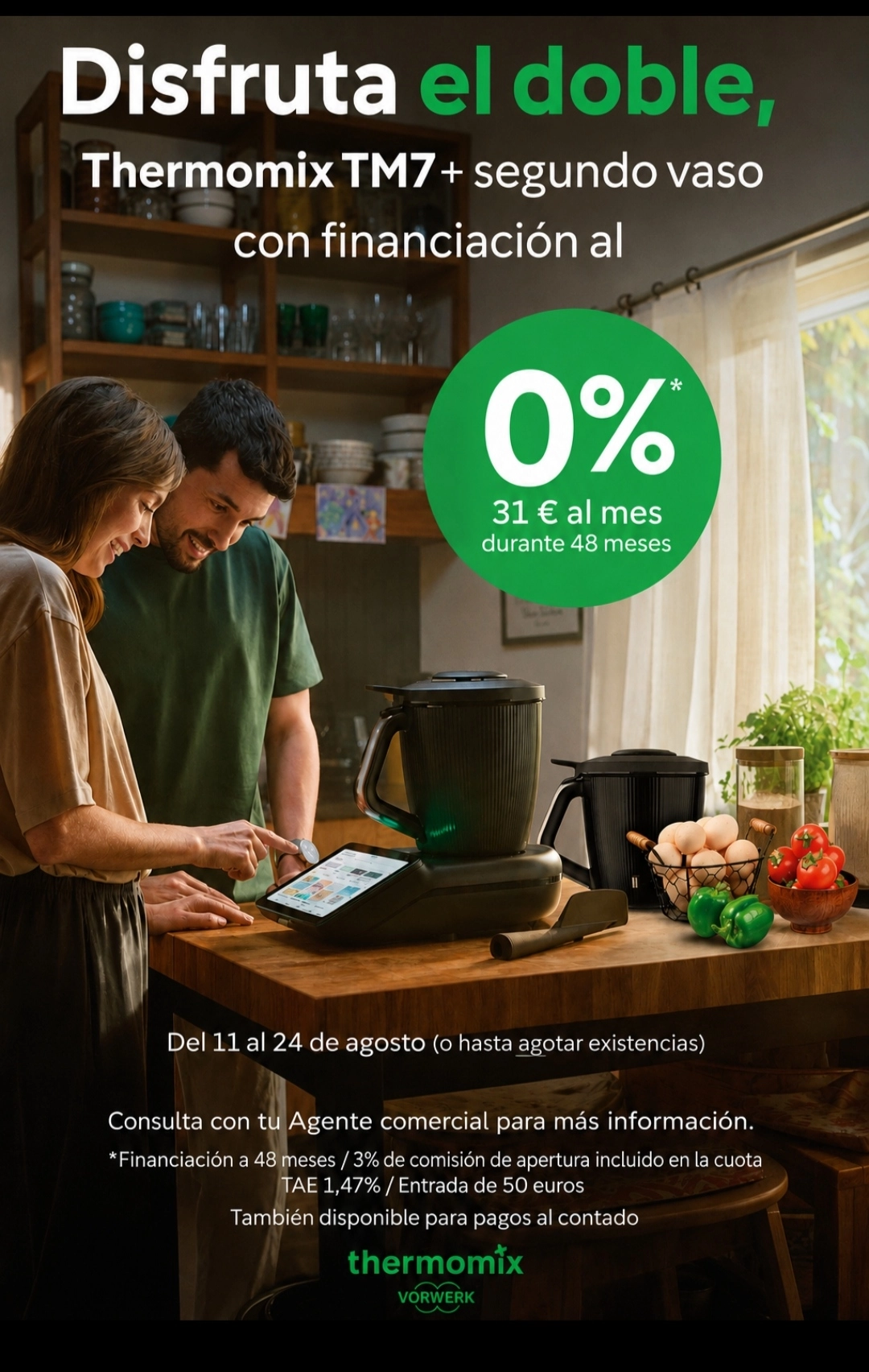 Thermomix tm 7 sin intereses por 35 euros al mes