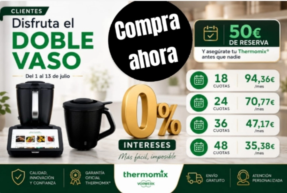 Comprar Thermomix Tm7 con segundo vaso y sin intereses!!